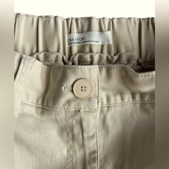 Oak + Fort Cotton Cargo Pants Cream Size Medium - Picture 5 of 10